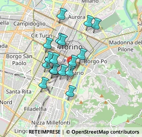 Mappa Via Giuseppe Baretti, 10125 Torino TO, Italia (1.39235)