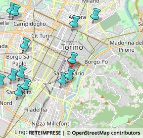 Mappa Via Giuseppe Baretti, 10125 Torino TO, Italia (2.71923)