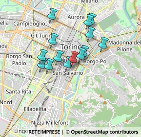 Mappa Via Giuseppe Baretti, 10125 Torino TO, Italia (1.41857)