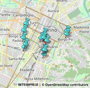 Mappa Via Nizza, 10125 Torino TO, Italia (1.30857)