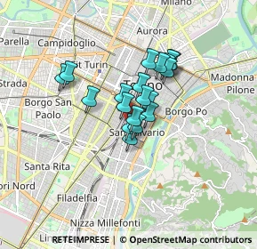 Mappa Via Nizza, 10125 Torino TO, Italia (1.11105)