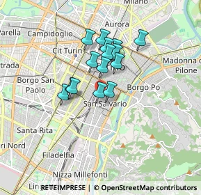 Mappa 10125 Torino TO, Italia (1.26067)