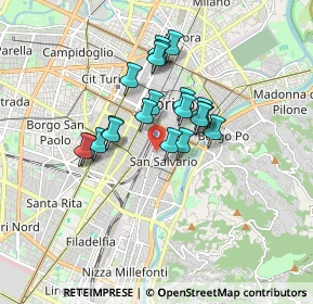 Mappa 10125 Torino TO, Italia (1.3015)