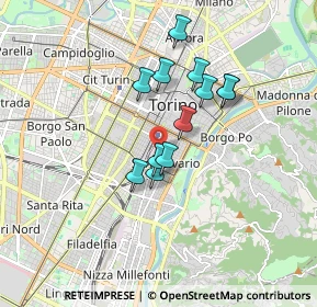 Mappa 10125 Torino TO, Italia (1.36667)