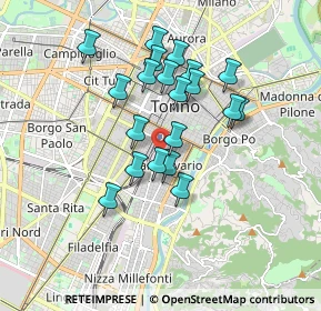 Mappa 10125 Torino TO, Italia (1.5105)