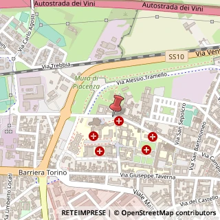 Mappa Piazzale delle Crociate,  8, 29100 Piacenza, Piacenza (Emilia Romagna)
