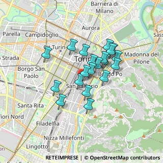 Mappa StreetVia Sant'anselmo, 10125 Torino TO, Italia (1.342)