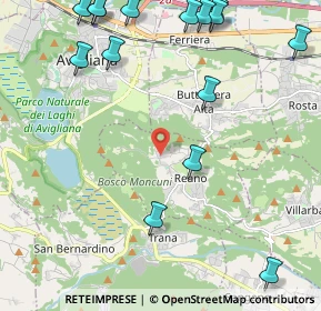 Mappa Borgata Fiori, 10090 Reano TO, Italia (2.954)