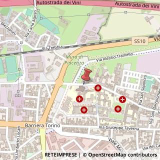 Mappa Piazzale delle Crociate,  5, 29100 Piacenza, Piacenza (Emilia Romagna)