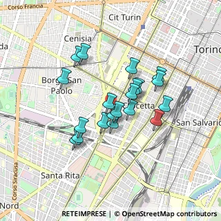 Mappa Torino, 10129 Torino TO, Italia (0.7045)