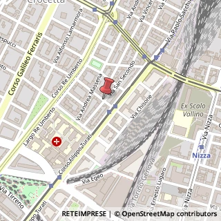 Mappa Via San Secondo,  98, 10128 Torino, Torino (Piemonte)