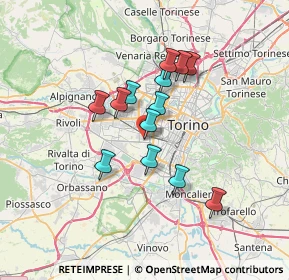 Mappa Via Battista Pininfarina, 10136 Torino TO, Italia (5.42154)