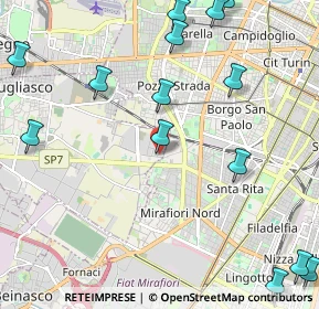 Mappa Via Battista Pininfarina, 10136 Torino TO, Italia (2.93643)