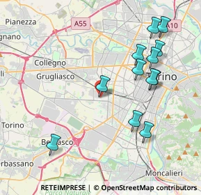 Mappa Via Battista Pininfarina, 10136 Torino TO, Italia (4.22917)
