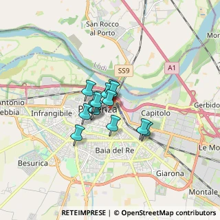 Mappa Via Benedettine, 29121 Piacenza PC, Italia (0.93071)