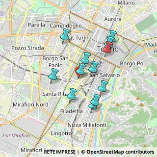 Mappa Corso Galileo Ferraris, 10125 Torino TO, Italia (1.53333)