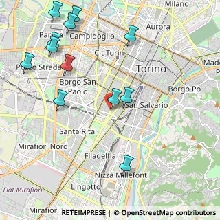 Mappa Corso Galileo Ferraris, 10125 Torino TO, Italia (2.59833)