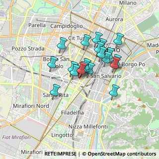 Mappa Corso Galileo Ferraris, 10125 Torino TO, Italia (1.347)