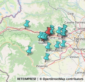 Mappa Via Monte Orsiera, 10094 Giaveno TO, Italia (9.3835)