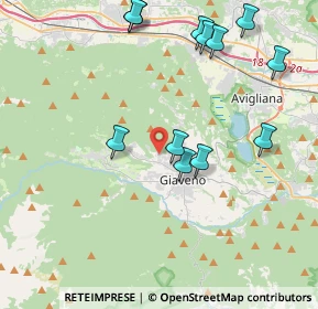 Mappa Via Monte Orsiera, 10094 Giaveno TO, Italia (4.45583)