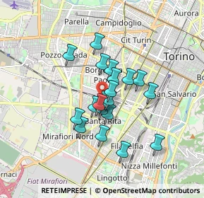 Mappa Via Tirreno, 10136 Torino TO, Italia (1.251)