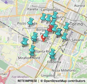 Mappa Via Tirreno, 10136 Torino TO, Italia (1.498)
