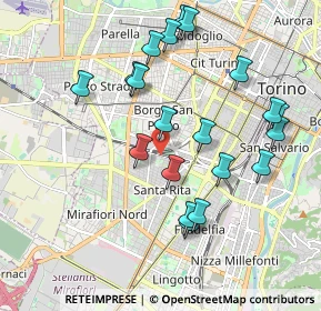 Mappa Via Tirreno, 10136 Torino TO, Italia (1.9745)