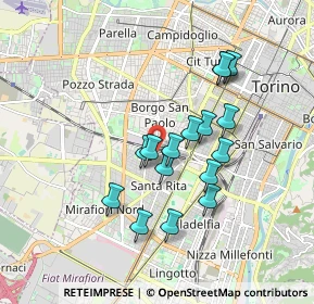Mappa Via Tirreno, 10136 Torino TO, Italia (1.53125)