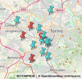 Mappa Via Tirreno, 10136 Torino TO, Italia (3.08786)