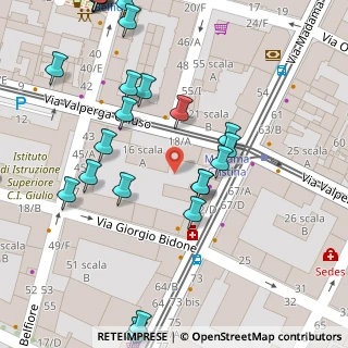 Mappa Via Valperga Caluso, 10100 Torino TO, Italia (0.07308)
