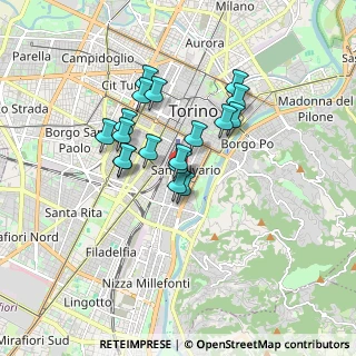 Mappa Via Giorgio Bidone, 10125 Torino TO, Italia (1.32333)