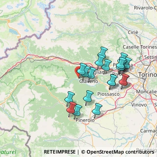 Mappa Via Giuseppe Garibaldi, 10050 Coazze TO, Italia (14.0635)