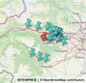 Mappa Via Giuseppe Garibaldi, 10050 Coazze TO, Italia (9.9725)