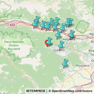 Mappa Via Giuseppe Garibaldi, 10050 Coazze TO, Italia (7.23188)