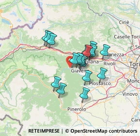 Mappa 10050 Coazze TO, Italia (10.07389)