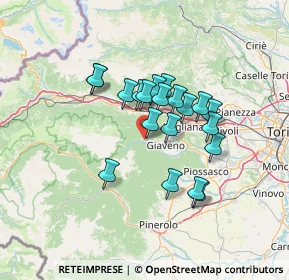 Mappa 10050 Coazze TO, Italia (10.565)