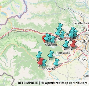 Mappa 10050 Coazze TO, Italia (14.174)