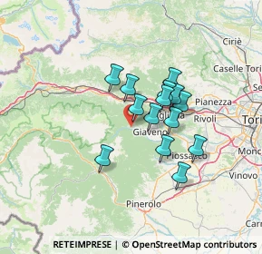 Mappa 10050 Coazze TO, Italia (9.90571)