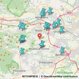 Mappa Fermata 14015 - Rivoli, 10098 Rivoli TO, Italia (4.11647)