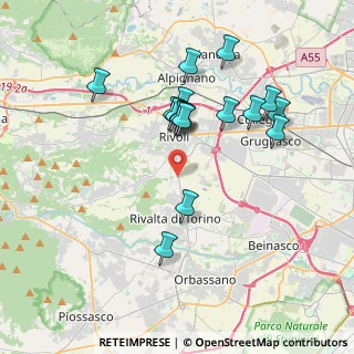 Mappa Fermata 14015 - Rivoli, 10098 Rivoli TO, Italia (3.51059)