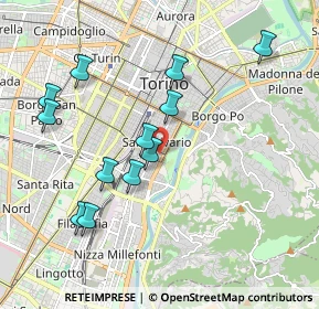 Mappa Via Valperga-caluso Tommaso, 10125 Torino TO, Italia (1.975)