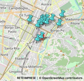 Mappa Via Valperga-caluso Tommaso, 10125 Torino TO, Italia (1.455)