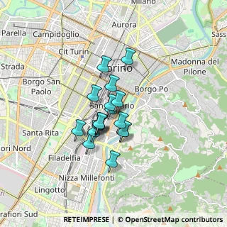 Mappa Via Valperga-caluso Tommaso, 10125 Torino TO, Italia (1.11722)
