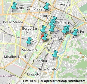 Mappa Corso Carlo e Nello Rosselli 54 fronte, 10129 Torino TO, Italia (1.63615)