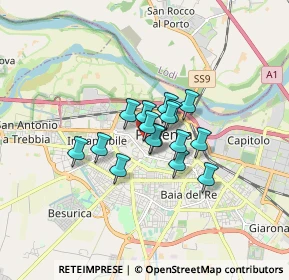 Mappa Via Beverora, 29122 Piacenza PC, Italia (0.98625)