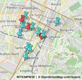 Mappa Via Achille Loria, 10128 Torino TO, Italia (1.70917)