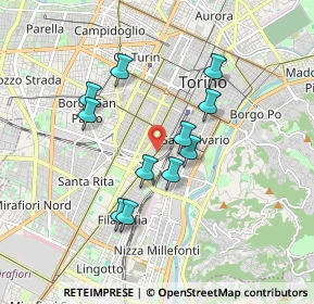 Mappa Via Achille Loria, 10128 Torino TO, Italia (1.55)
