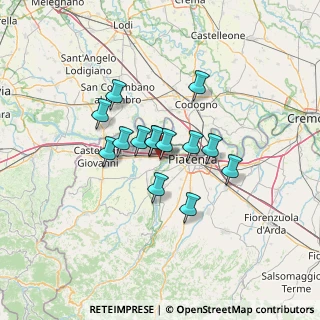 Mappa Via Mamago Roso, 29010 Rottofreno PC, Italia (9.44571)