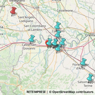 Mappa Via Mamago Roso, 29010 Rottofreno PC, Italia (14.88909)