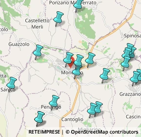 Mappa Via Cissello, 14036 Moncalvo AT, Italia (2.538)